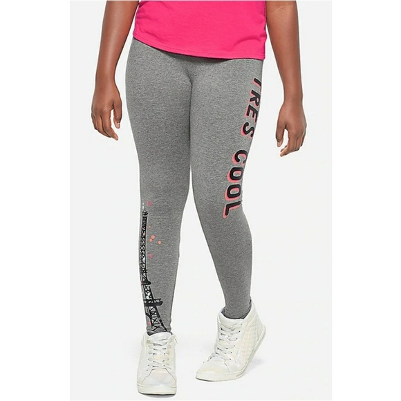 Justice Graphic Full Length Leggings Sz 10 - Picture 3 of 3